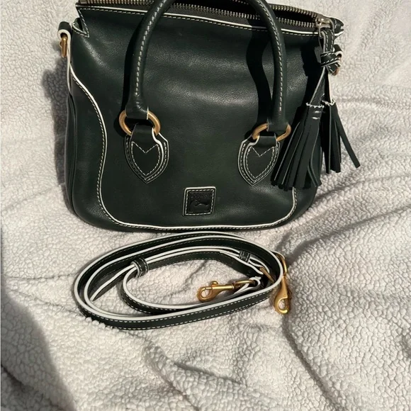 Dooney & Bourke Dark Green Leather Satchel color Ivy - Picture 2 of 10